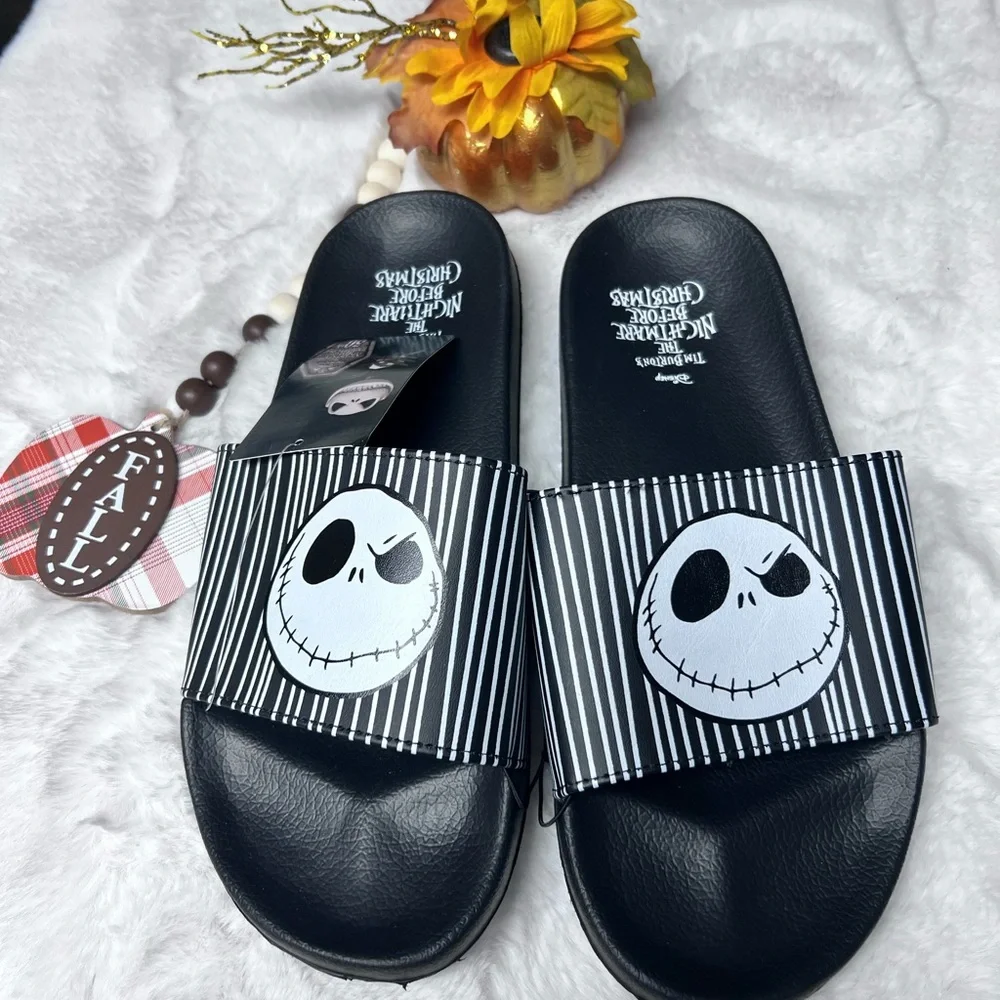 Disney Black and White Nightmare Before Christmas Slippers